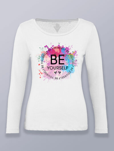 Camiseta mujer manga larga sé tu mismo (color negro)