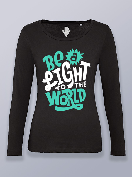 Camiseta mujer manga larga sé una luz