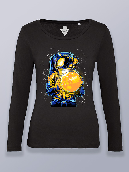 Camiseta mujer manga larga sol en las manos