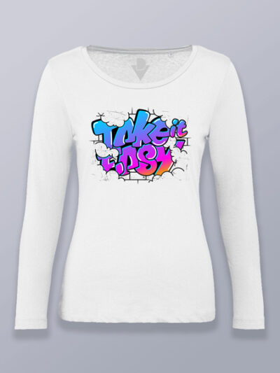 Camiseta mujer manga larga take it easy