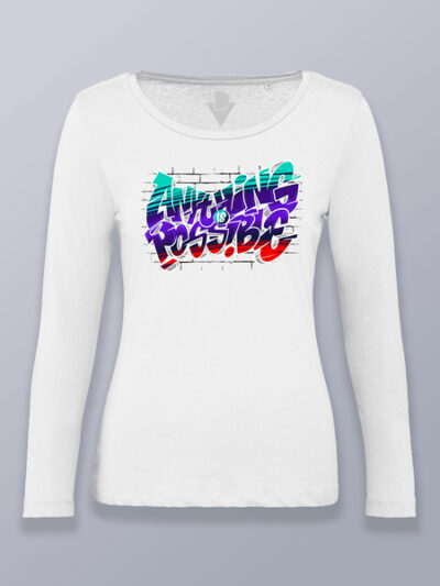 Camiseta mujer manga larga todo es posible