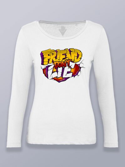 Camiseta mujer manga larga un amigo no miente