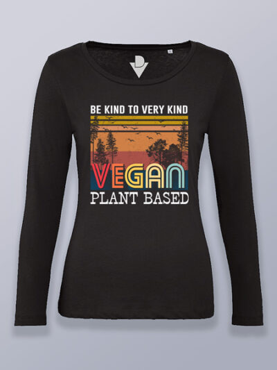 Camiseta mujer manga larga vegano a base de plantas