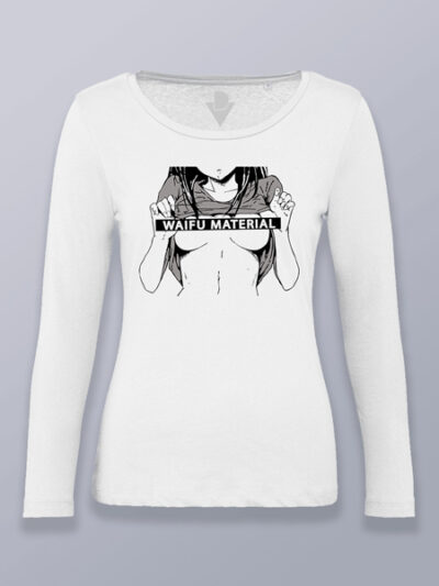 Camiseta mujer manga larga waifu censurada