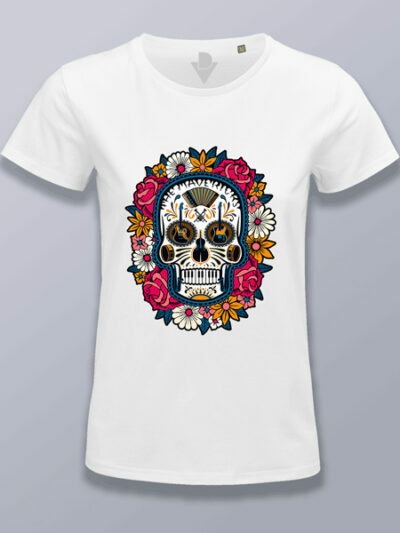 Camiseta mujer mejicana con flores