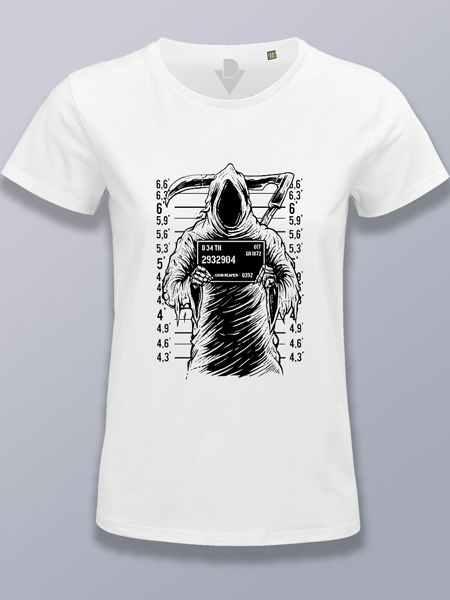 Camiseta mujer parca foto policial
