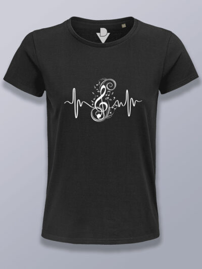 Camiseta mujer pulsación musical