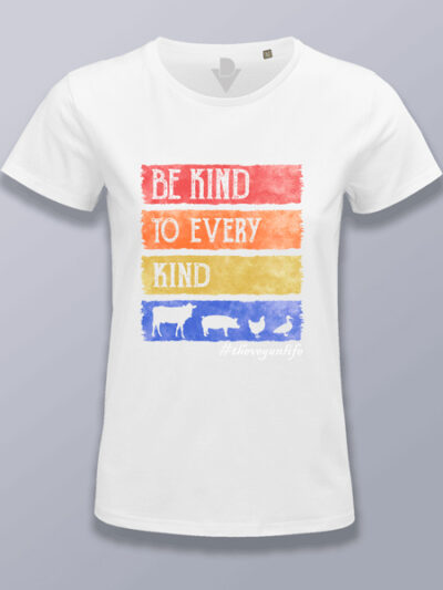 Camiseta mujer sé amable con cada especie