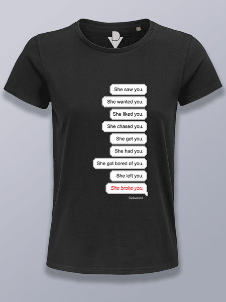 Camiseta mujer típica historia de amor