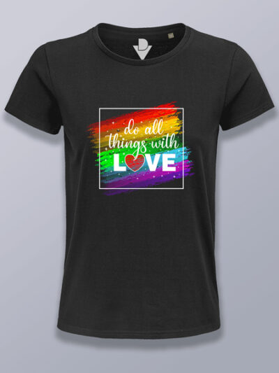 Camiseta mujer todo con amor color blanco