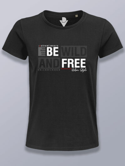 Camiseta mujer wild and free color blanco
