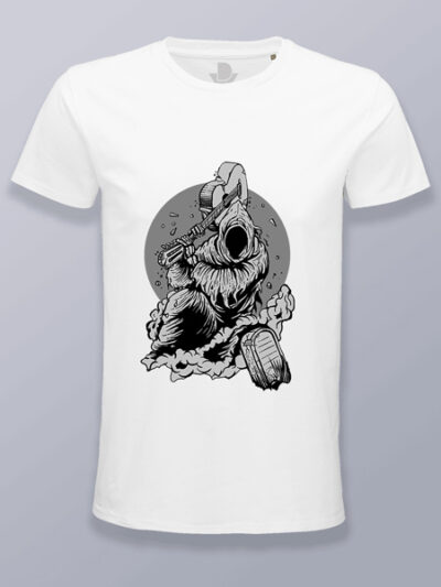 Camiseta hombre parca con guitarra