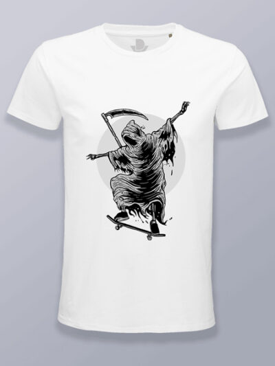 Camiseta hombre parca patinando