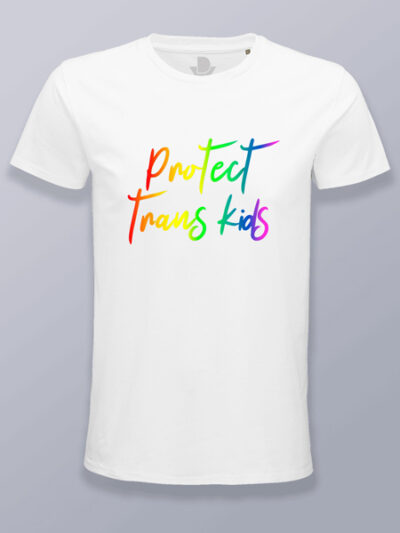 Camiseta hombre protege niños trans