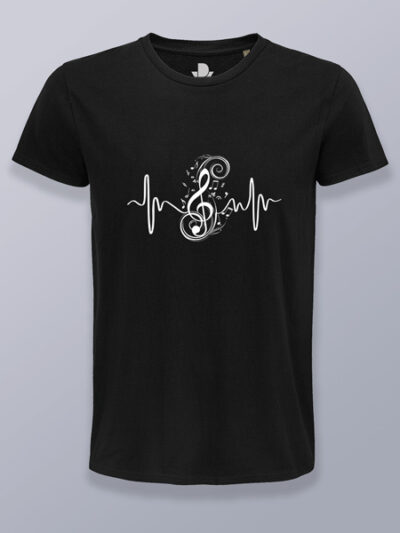 Camiseta hombre pulsación musical