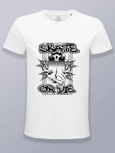 Camiseta hombre skate o muere diseño 2 (color negro)