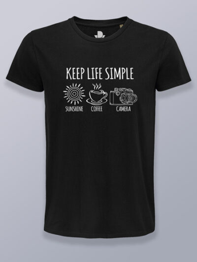 Camiseta hombre sol café y fotografía