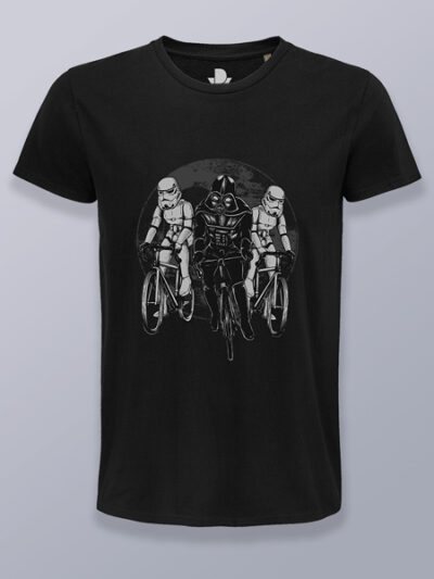 Camiseta hombre Star Wars en bicicleta