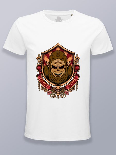Camiseta hombre titán bestia Attack on titan
