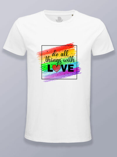 Camiseta hombre todo con amor color negro