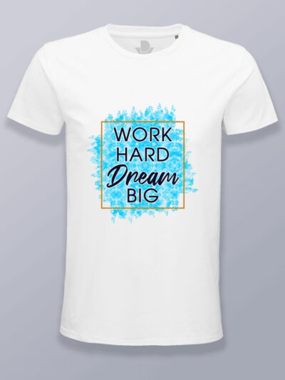 Camiseta hombre trabaja y sueña color negro