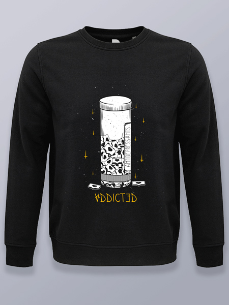 Sudadera sin capucha adicción a los likes