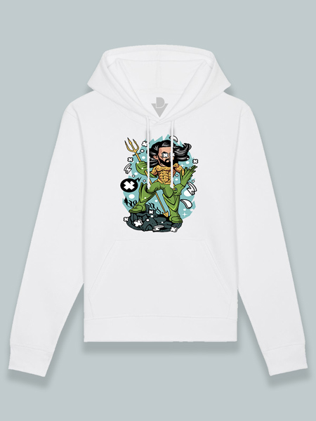 Sudadera con capucha Aquaman posando