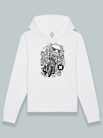 Sudadera con capucha stormtrooper cabezón en moto