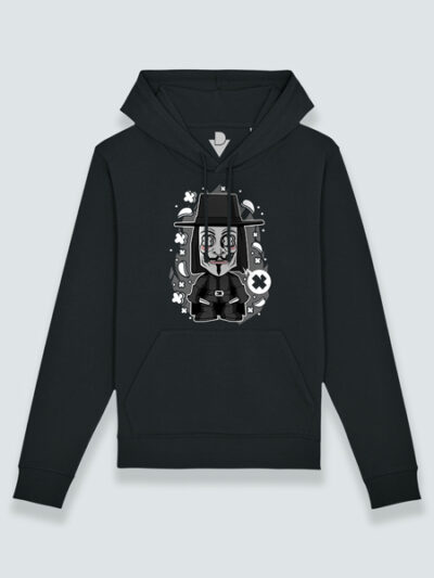 Sudadera con capucha V de Vendetta cabezón