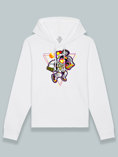 Sudadera con capucha astronauta disco