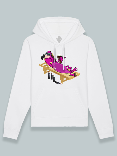 Sudadera con capucha flamenco en vacaciones