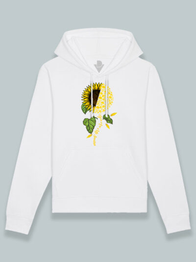 Sudadera con capucha girasol de calaveras