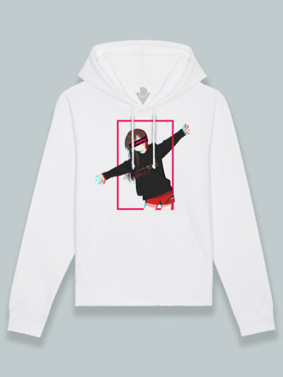Sudadera con capucha waifu en rectangulo