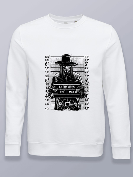 Sudadera sin capucha Anonymous foto policial