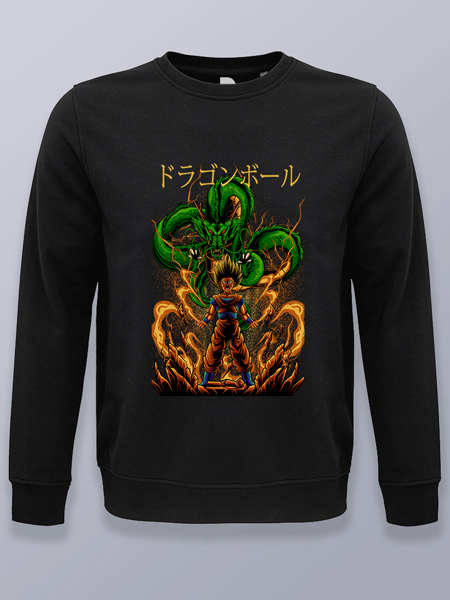 Sudadera sin capucha Gohan y dragón Dragon ball