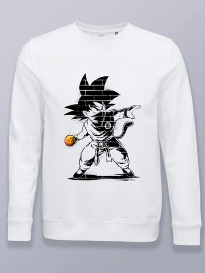 Sudadera sin capucha Goku lanzando bola de dragón Dragon ball