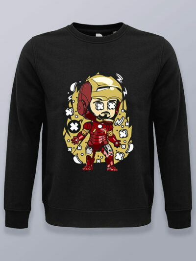 Sudadera sin capucha Iron man cabezón
