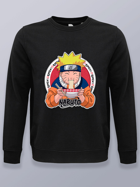 Sudadera sin capucha Naruto comiendo ramen