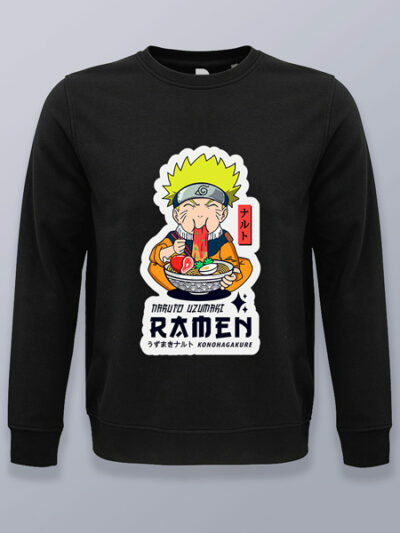 Sudadera sin capucha Naruto ramen aldea oculta