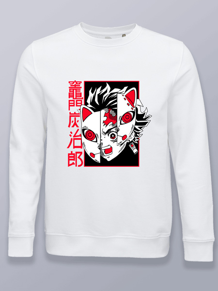 Sudadera sin capucha Tanjiro con máscara Demon slayer