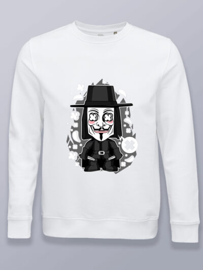 Sudadera sin capucha V de Vendetta cabezón