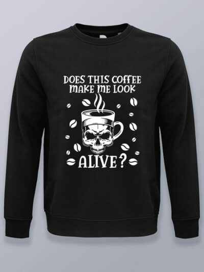 Sudadera sin capucha café calavera