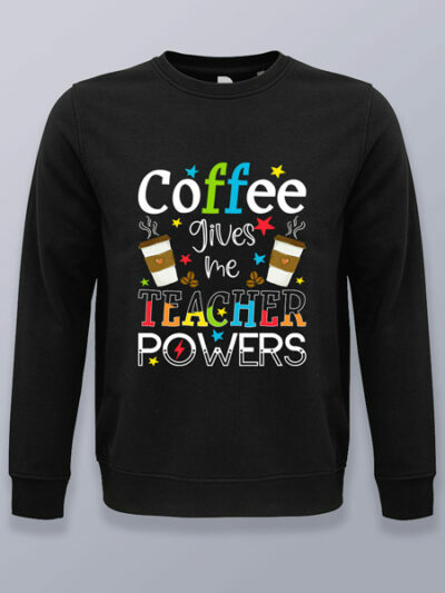Sudadera sin capucha café da poder