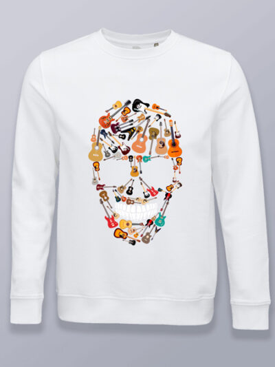 Sudadera sin capucha calavera de guitarras