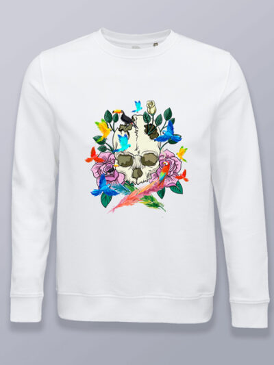 Sudadera sin capucha calavera de la naturaleza