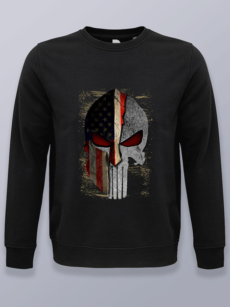 Sudadera sin capucha calavera espartana