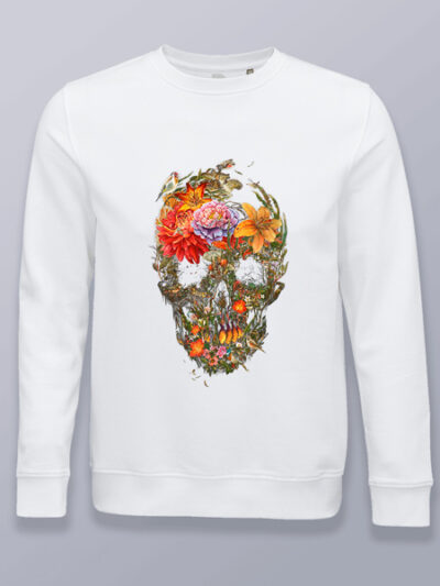 Sudadera sin capucha calavera natural