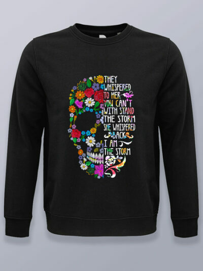 Sudadera sin capucha calavera susurro
