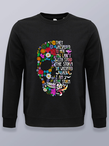 Sudadera sin capucha calavera susurro