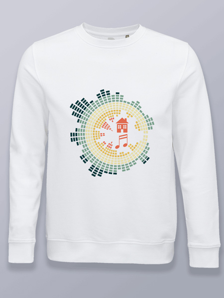 Sudadera sin capucha casa musical